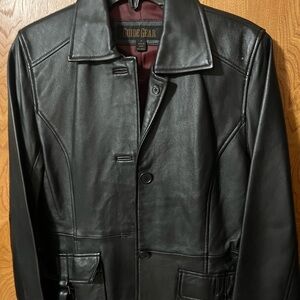 Guide Gear Men's Classic Black Leather Jacket